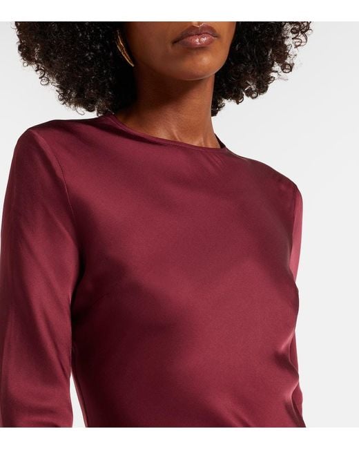 ROTATE BIRGER CHRISTENSEN Red Robe Signe Aus Satin