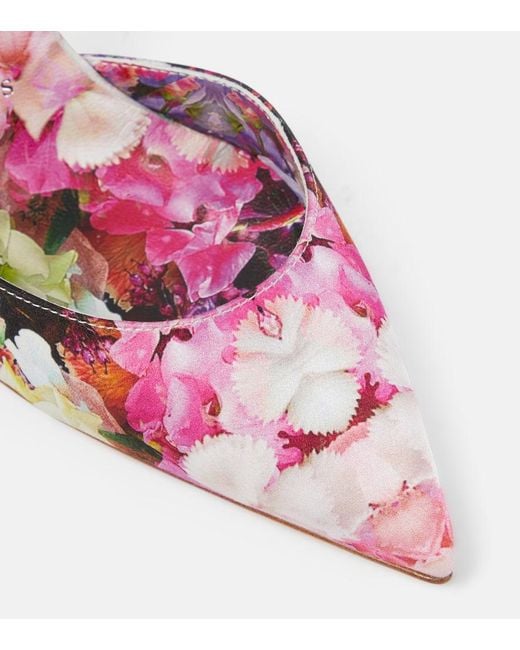 Salones Iriza 100 de crepe de saten floral Christian Louboutin de color Pink