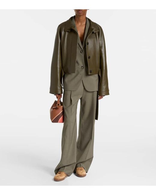 Hogan Brown Cool Croc-Effect Suede Sneakers