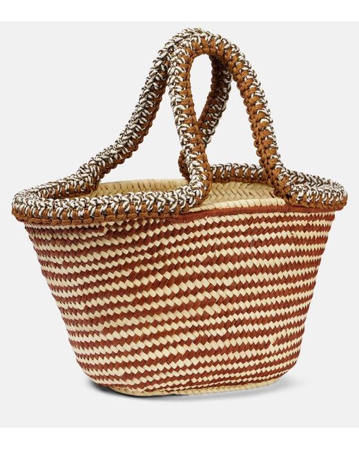 ALÉMAIS Brown Dee Dee Large Raffia Tote Bag