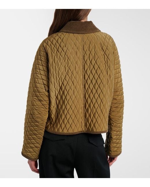 Burberry Green Floriston Quilted Jacket