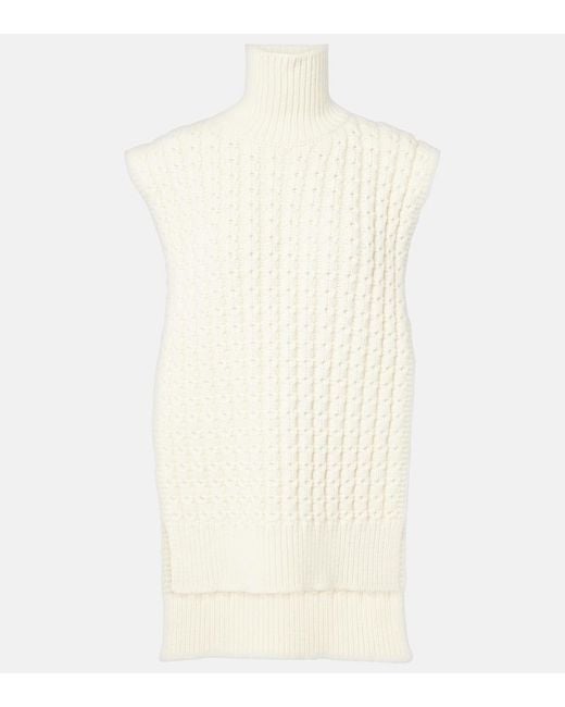 Chaleco De Lana Alaïa de color White