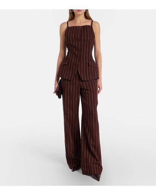 Jonathan Simkhai Brown Edie Striped Top
