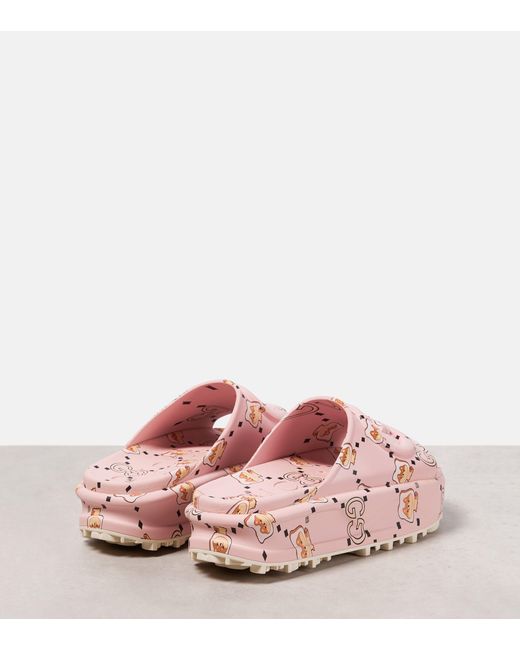 Gucci animal print rubber slide sandal