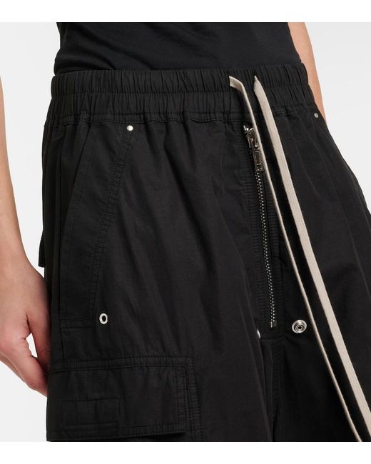 Rick Owens Black Drkshdw Jumbo Belas Cotton Cargo Pants