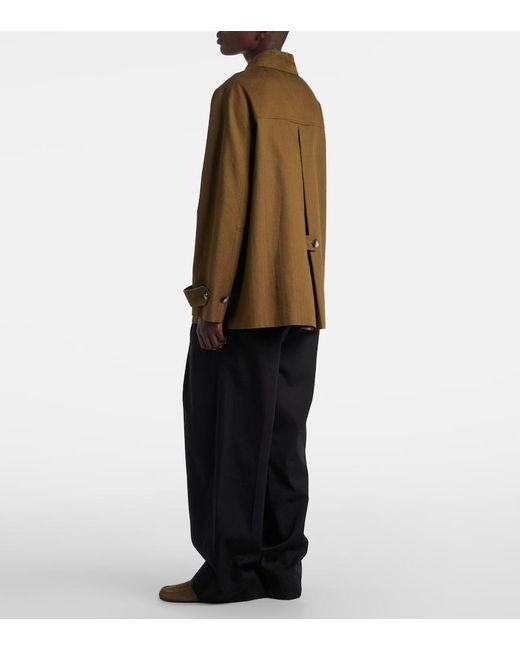 Proenza Schouler Green Angela Herringbone Cotton Jacket