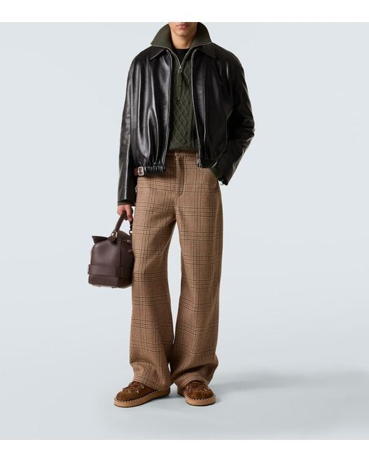Loewe Black Leather Jacket for men