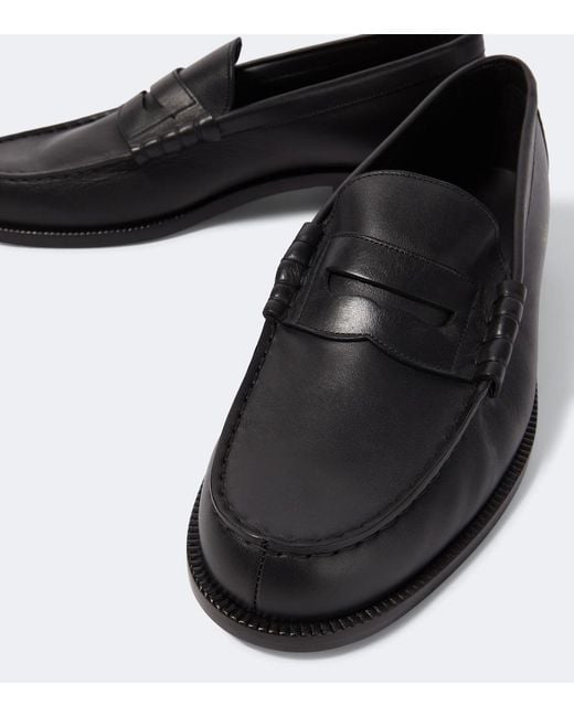 Common Projects Black Leather Penny Loafers for men
