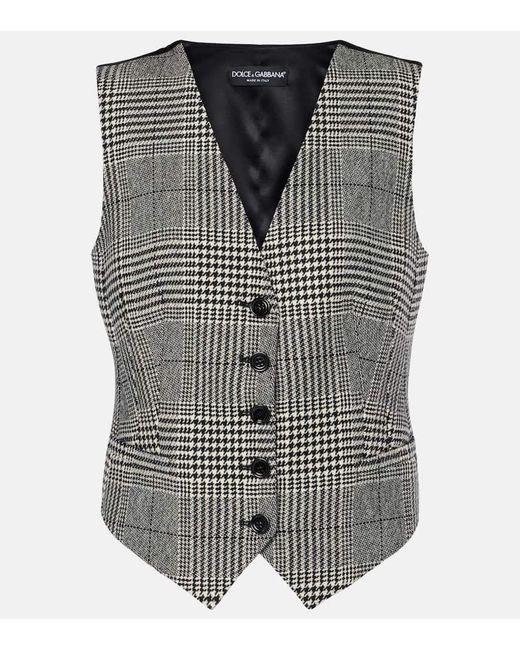 Dolce & Gabbana Gray Wool Blend Vest Gilet Weste
