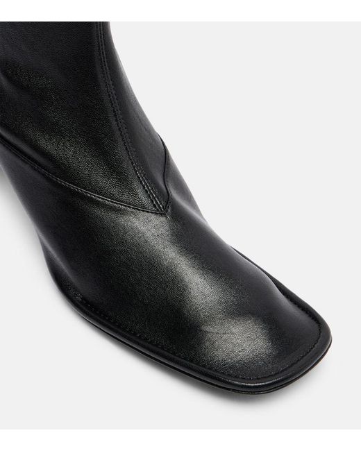 Jil Sander Black Trunk Leather Mid-Calf Boots