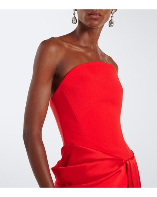 Solace London Red Seri Crepe Corset Gown