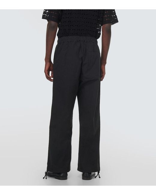 Commas Black Cotton-Blend High-Rise Pants for men