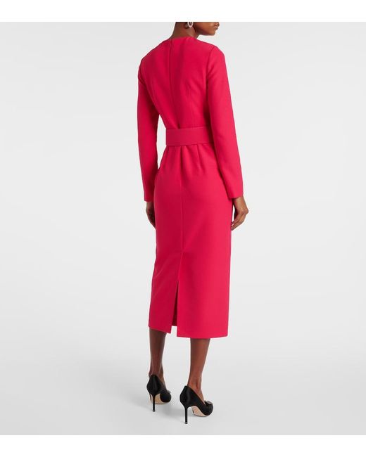 Robe Midi Ceinturee Safiyaa en coloris Pink