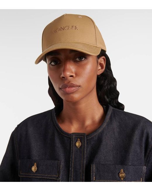 Gorra De Algodon Moncler de color Natural