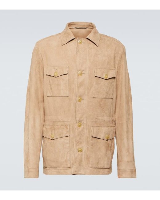 Canali Natural Suede Overshirt for men