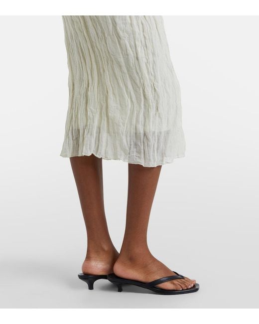 Rohe Natural Cotton-Blend Midi Skirt