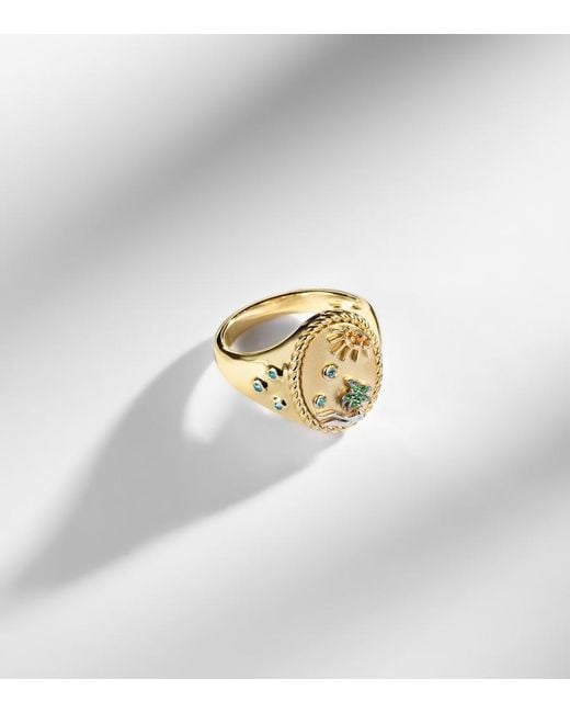 Yvonne Léon White La Plage 9Kt Ring With Gemstones