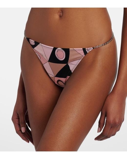 Emilio Pucci Pink Occhi Bikini Bottoms