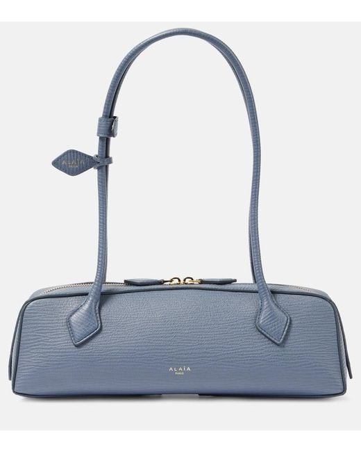 Alaïa Blue Le Teckel Medium Leather Shoulder Bag