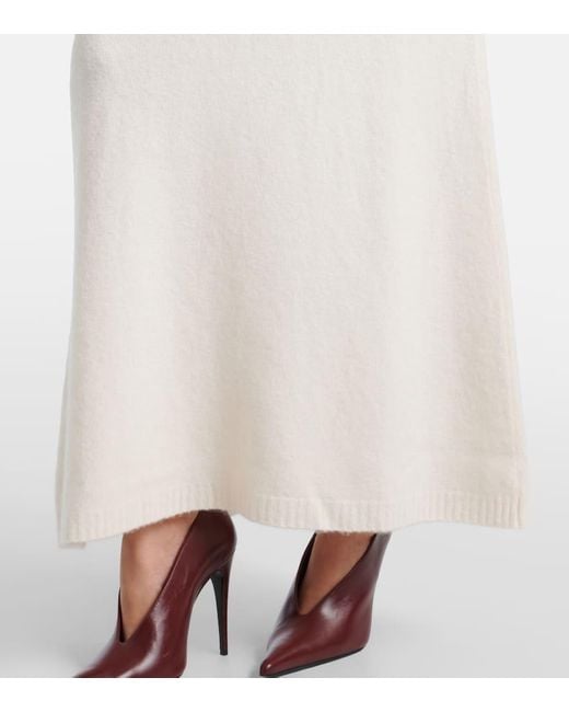 Falda Larga Dorina En Mezcla De Cachemir Max Mara de color White