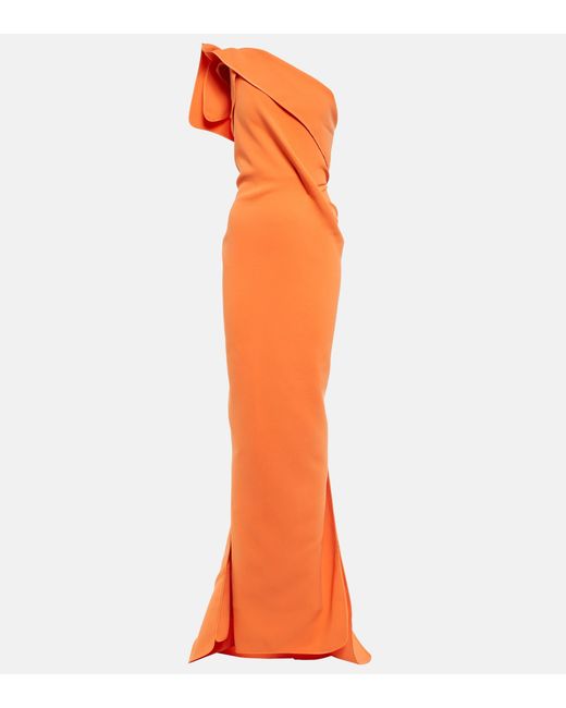 Maticevski Orange Instrumental Crepe Gown