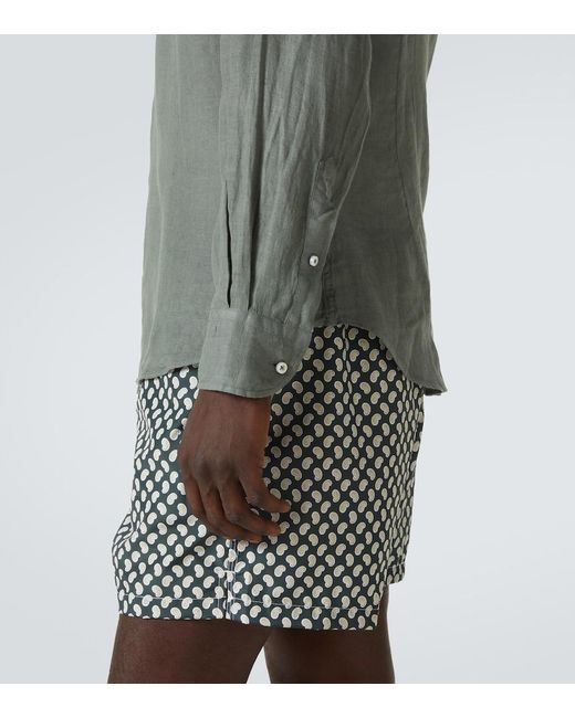 Camicia Nick di Fedeli in Green da Uomo