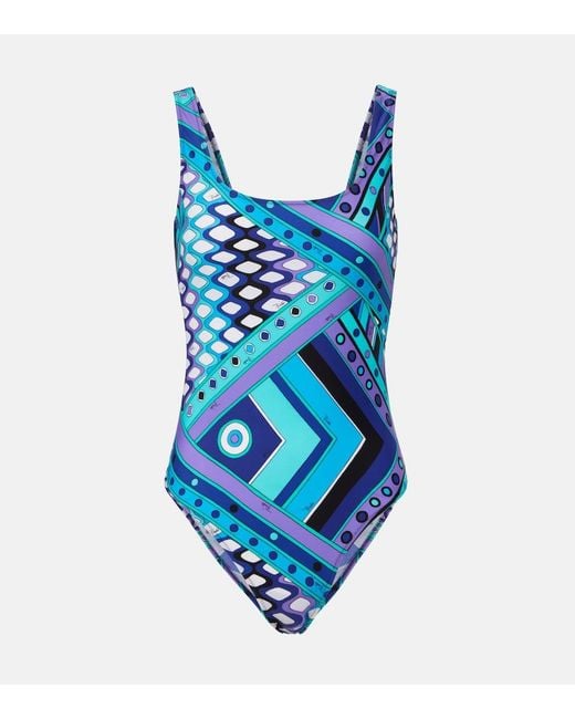 Emilio Pucci Blue Vivara Swimsuit