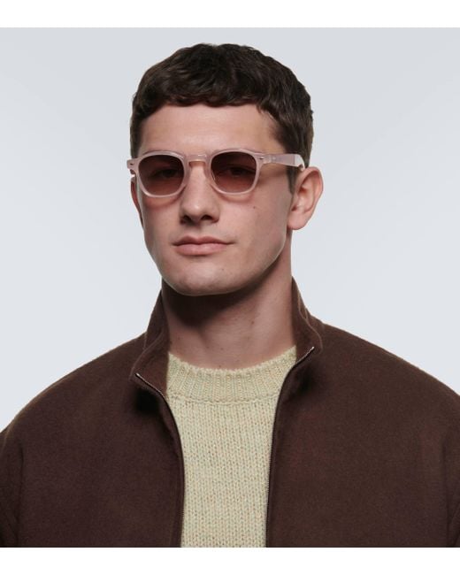 Jacques Marie Mage White Zephirin Square Sunglasses for men