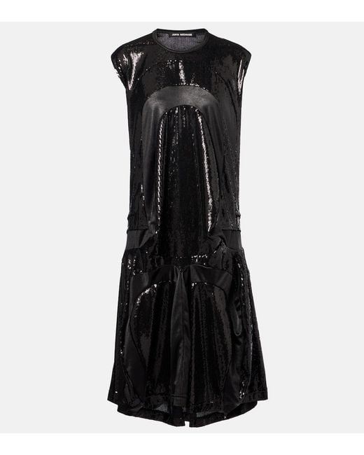 Junya Watanabe Black Sequined Midi Dress