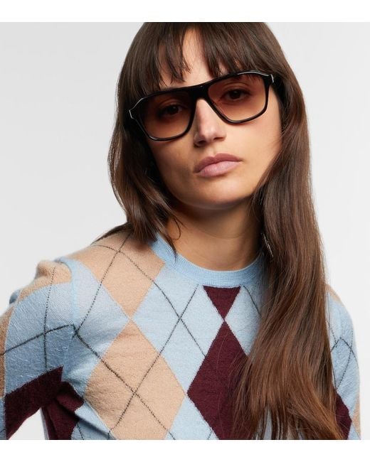 Khaite Brown X Oliver Peoples 1978Rx Oversized Sunglasses