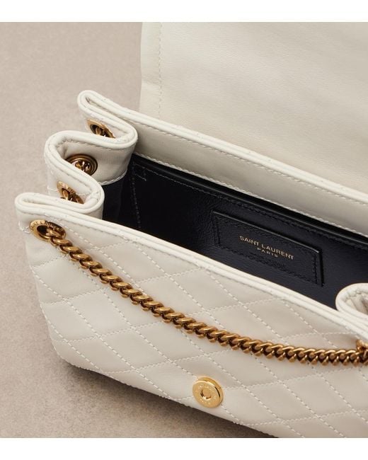 Saint Laurent Natural Nolita Mini Leather Shoulder Bag
