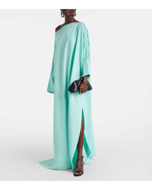 ‎Taller Marmo Blue Mila Crepe Cady Kaftan
