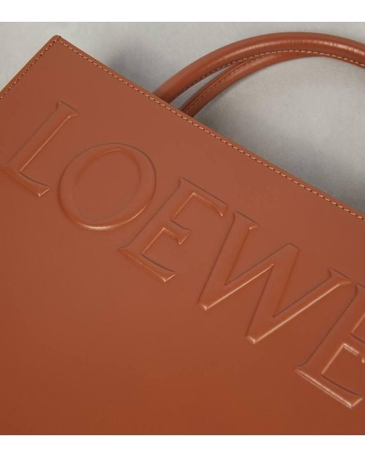 Borsa Standard A4 in pelle di Loewe in Brown