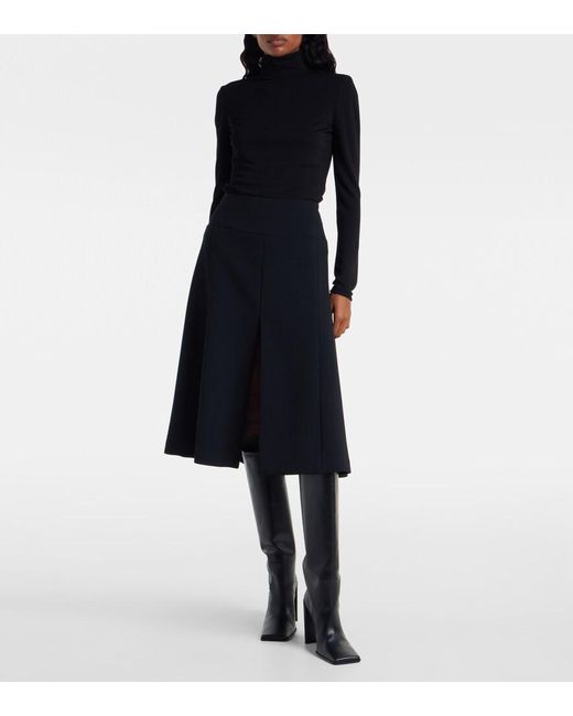 Alaïa Black Open-Back Jersey Bodysuit