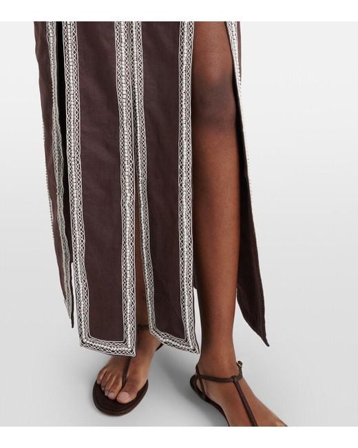 ALÉMAIS Brown X Laurence Leenaert Leandra Ramie Maxi Dress