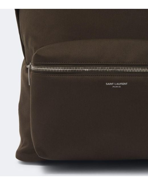 Saint Laurent Black Canvas Backpack for men