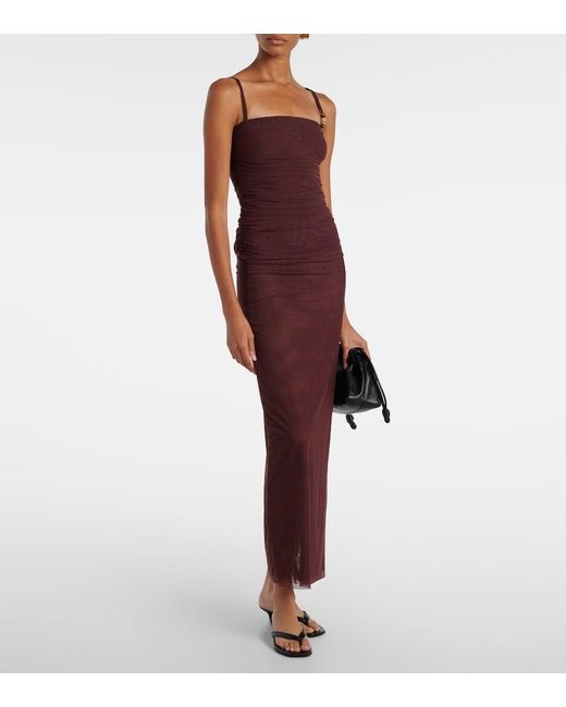 Sir Purple High-Rise Jersey Midi Skirt