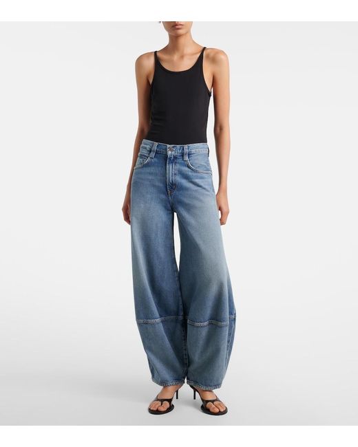 Agolde Blue Lantern Barrel-Leg Jeans