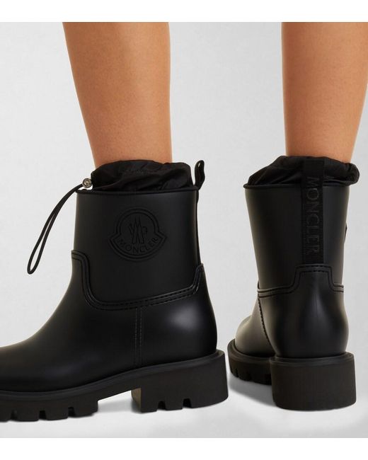 Moncler Black Kickstream Rain Boots