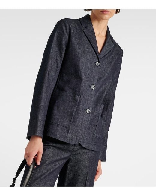 Blazer Robin De Denim Max Mara de color Blue
