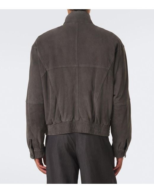 Giorgio Armani Gray Suede Jacket for men