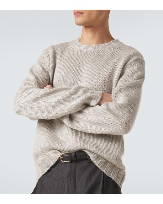 Saman Amel Natural Gio Silk Sweater for men