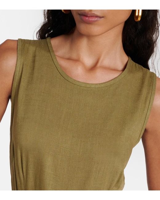 Diane von Furstenberg Green Elliot Belted Maxi Dress