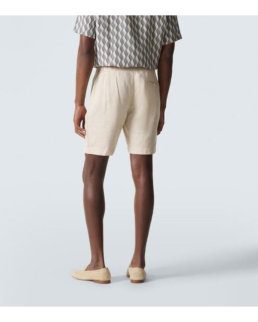 Frescobol Carioca Natural Felipe Linen And Cotton Shorts for men