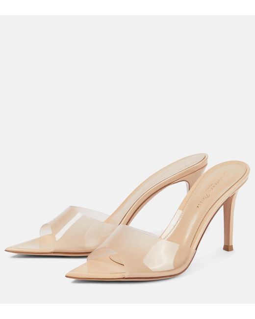 Gianvito Rossi Elle 85 Plexi And Leather Sandals | Lyst