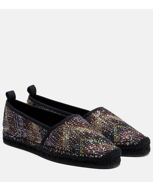 Missoni Black Elle Sequined Espadrilles