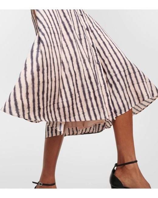 Altuzarra Natural Kiera Printed Midi Dress