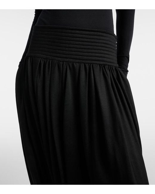 Alaïa Black Wool-Blend Balloon Pants