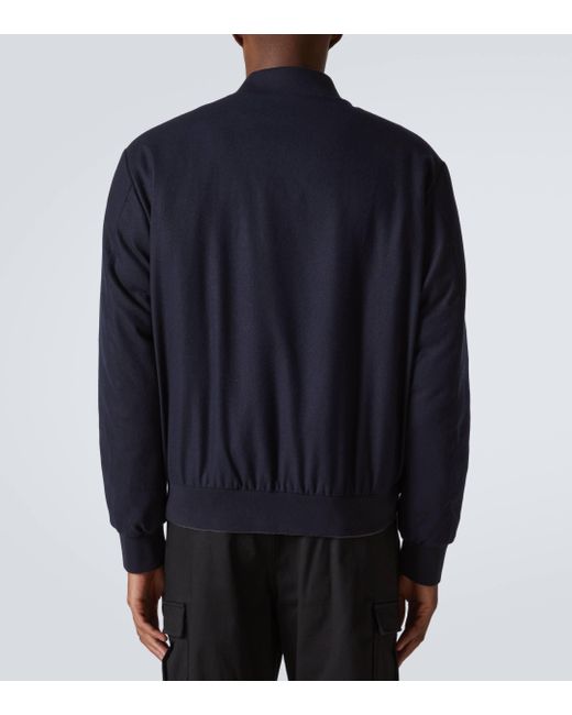 Moncler Blue Villerest Reversible Down Bomber Jacket for men