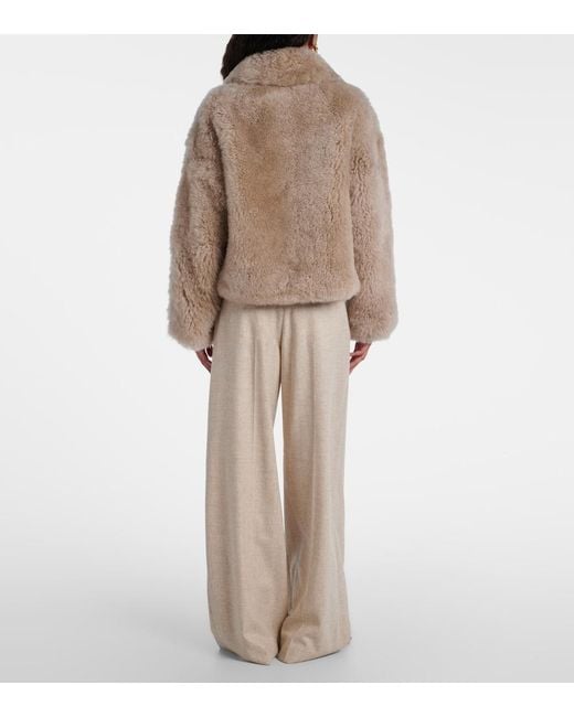Yves Salomon Natural Shearling Jacket